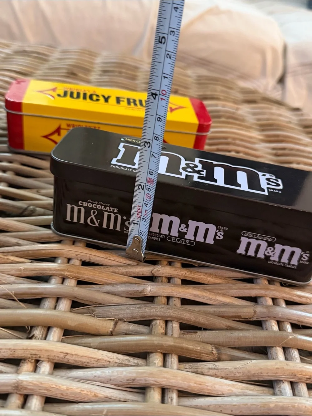 (4) Wrigley's Gum and M&M's Collectors Tins - perfect size for pencil box